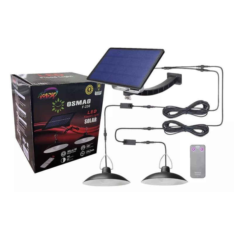 GENERICO - Lamparas Led Solar Colgante C Control Y Panel