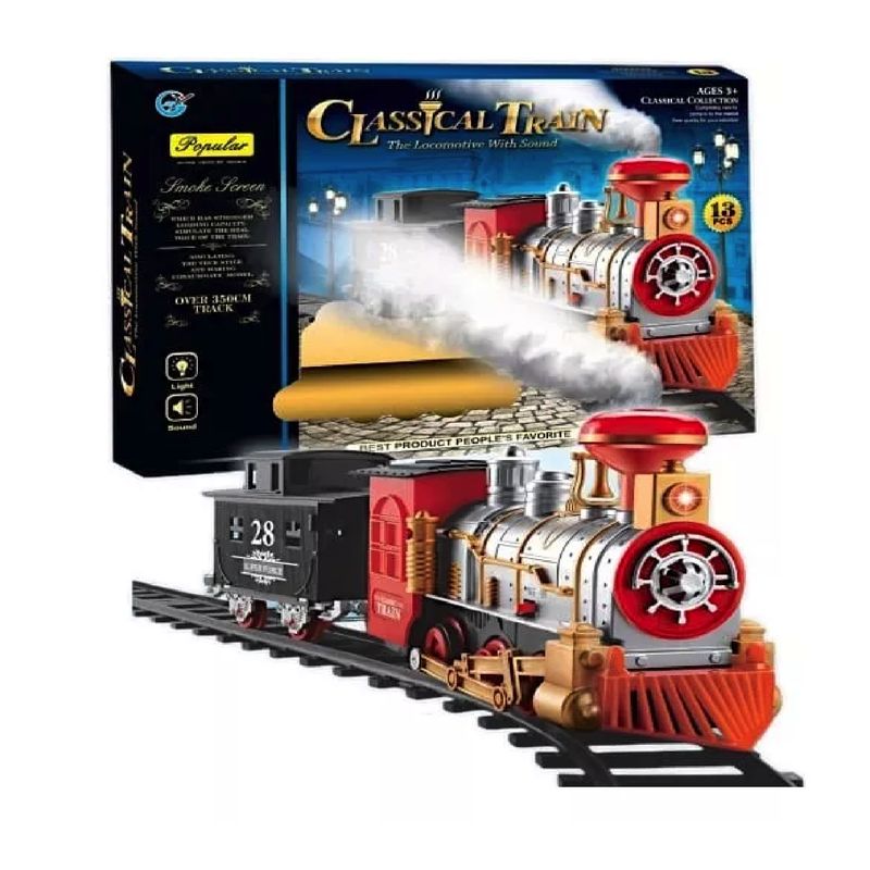 GENERICO - Tren Juguete Juguetes Tren Electrico Humo Para Navidad 13pcs