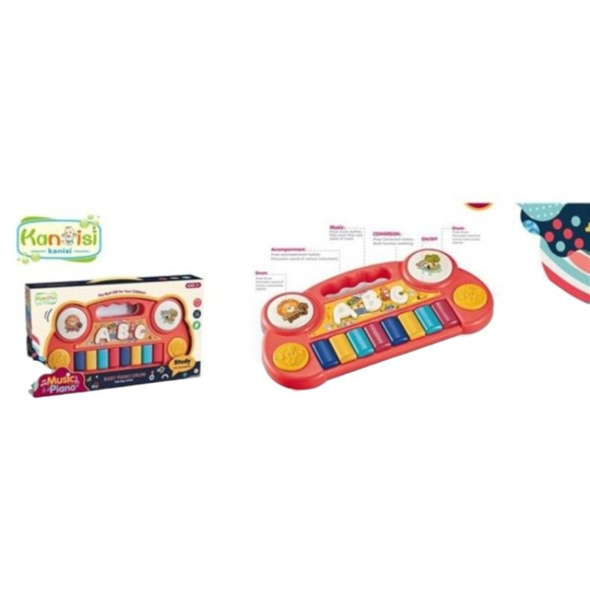 GENERICO - Juguete Mini Piano letrasLuces Y Sonido Para Niños Y Niñas rosa