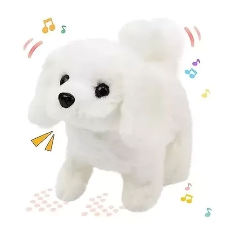 OEM - Perrito BlancoCamina y Mueve la cola Tiene sonido