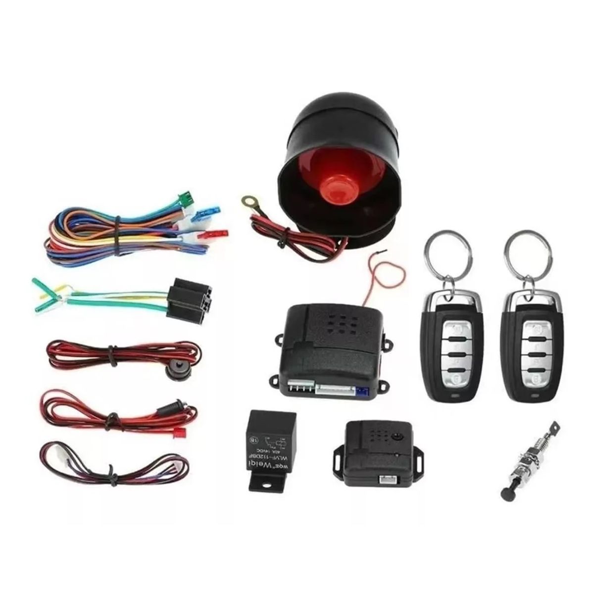 GENERICO - Alarma De Auto Sistema Robos Seguridad 2 Mandos