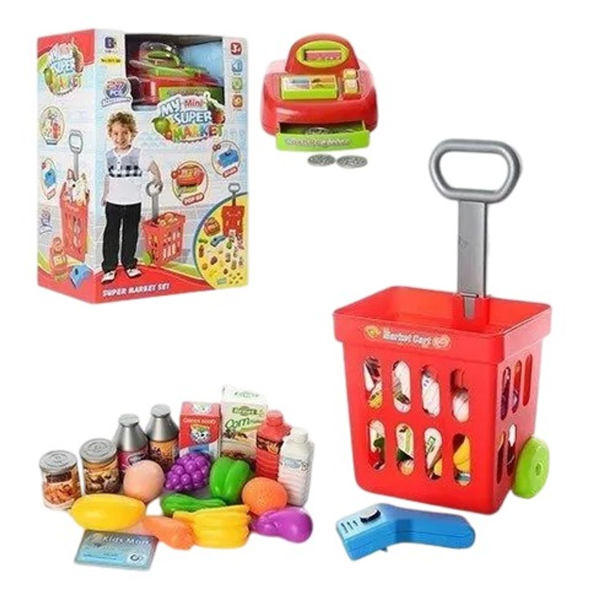 OEM - Carrito de compras para niños pequeños Mini Market