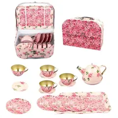 OEM - Set Tetera Metalico Caja Rosa
