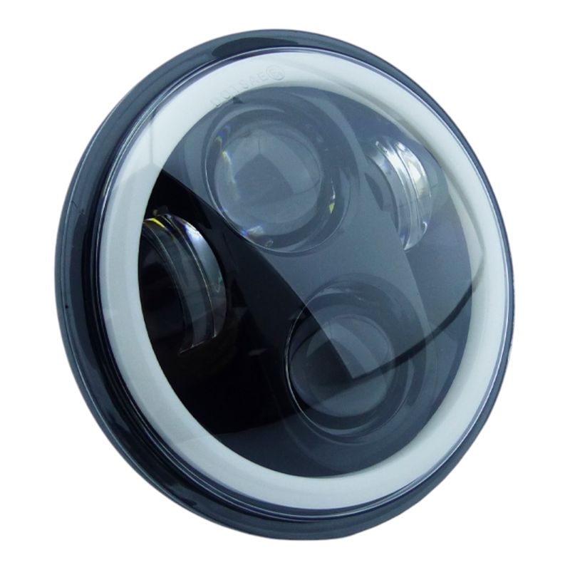GENERICO - Foco Delantero Redondo De 4 LED Mas Aro Duo Color Para