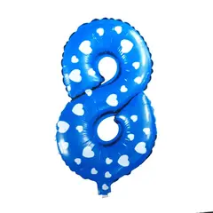 GENERICO - GLOBO METALICO 26 CORAZON CELESTE N? 8 X1 UNI