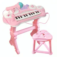 OEM - Teclado Electrónico Piano Para Niños Musical Con Micrófono-Rosa