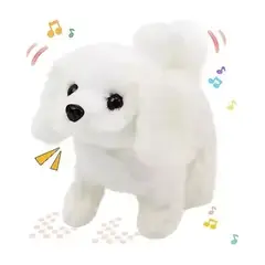 OEM - Perrito BlancoCamina y Mueve la cola Tiene sonido