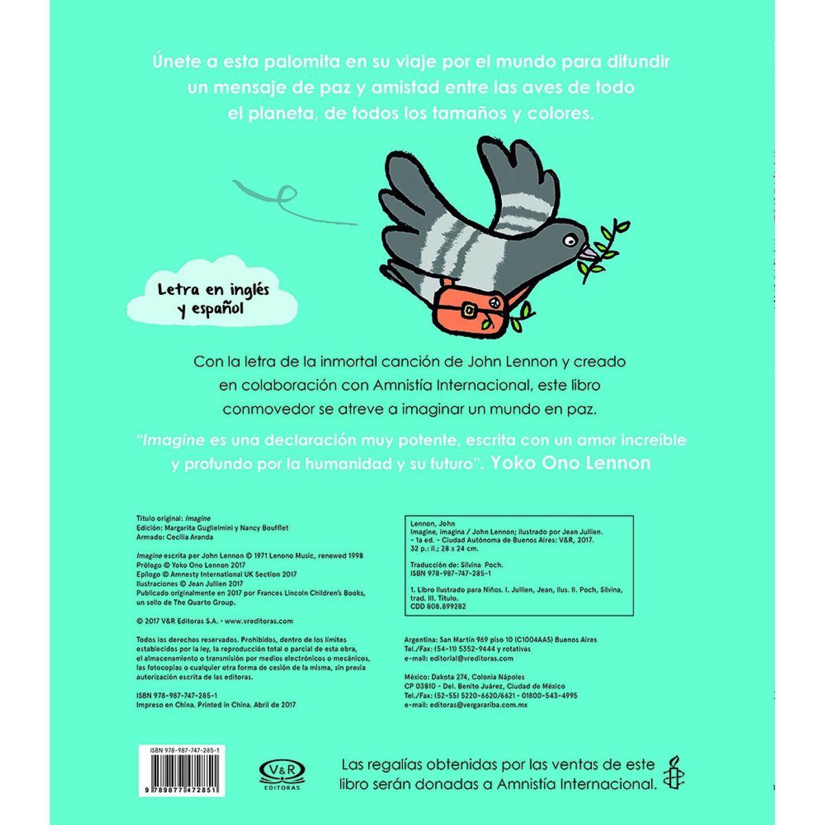 HITWAY MUSIC - IMAGINE IMAGINA TAPA DURA - JOHN LENNON - LIBRO