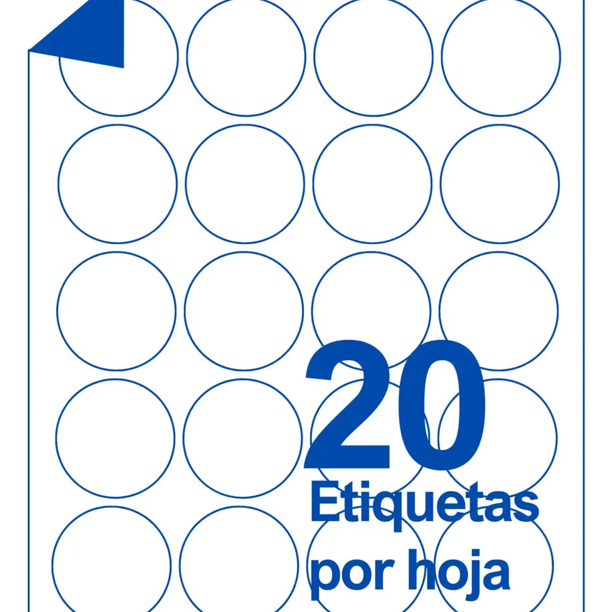 ADETEC - Etiquetas Autoadhesivas Circulares 45 mm - 500 Etiquetas