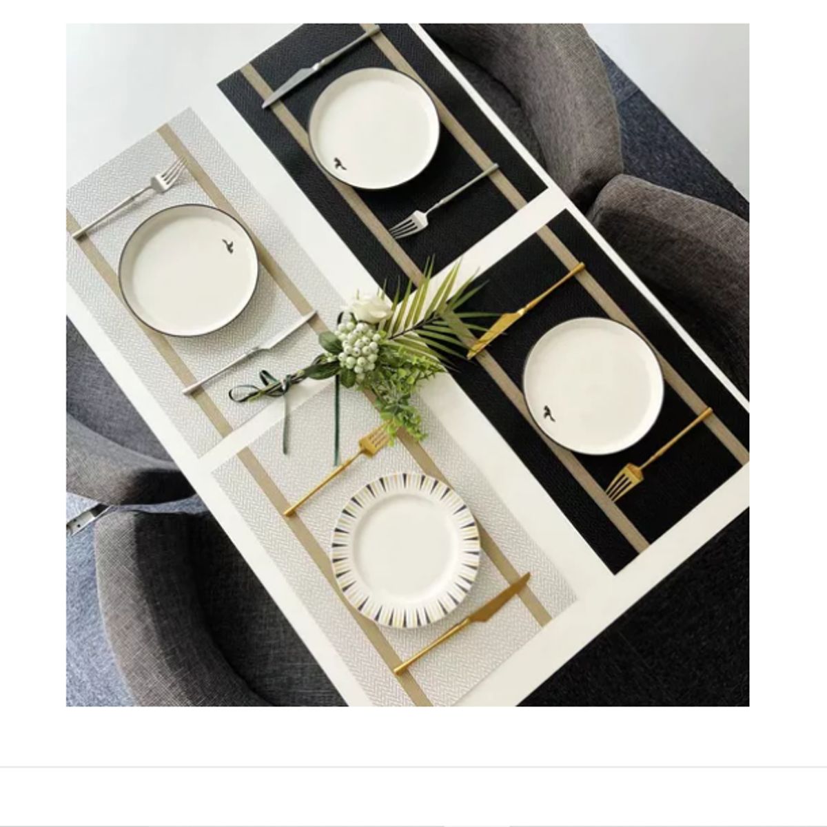 GENERICO - Set 6 Individuales De Mesa Rectangular