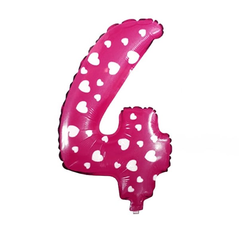 GENERICO - GLOBO METALICO 26 CORAZON ROSADO N? 4 X1 UNI