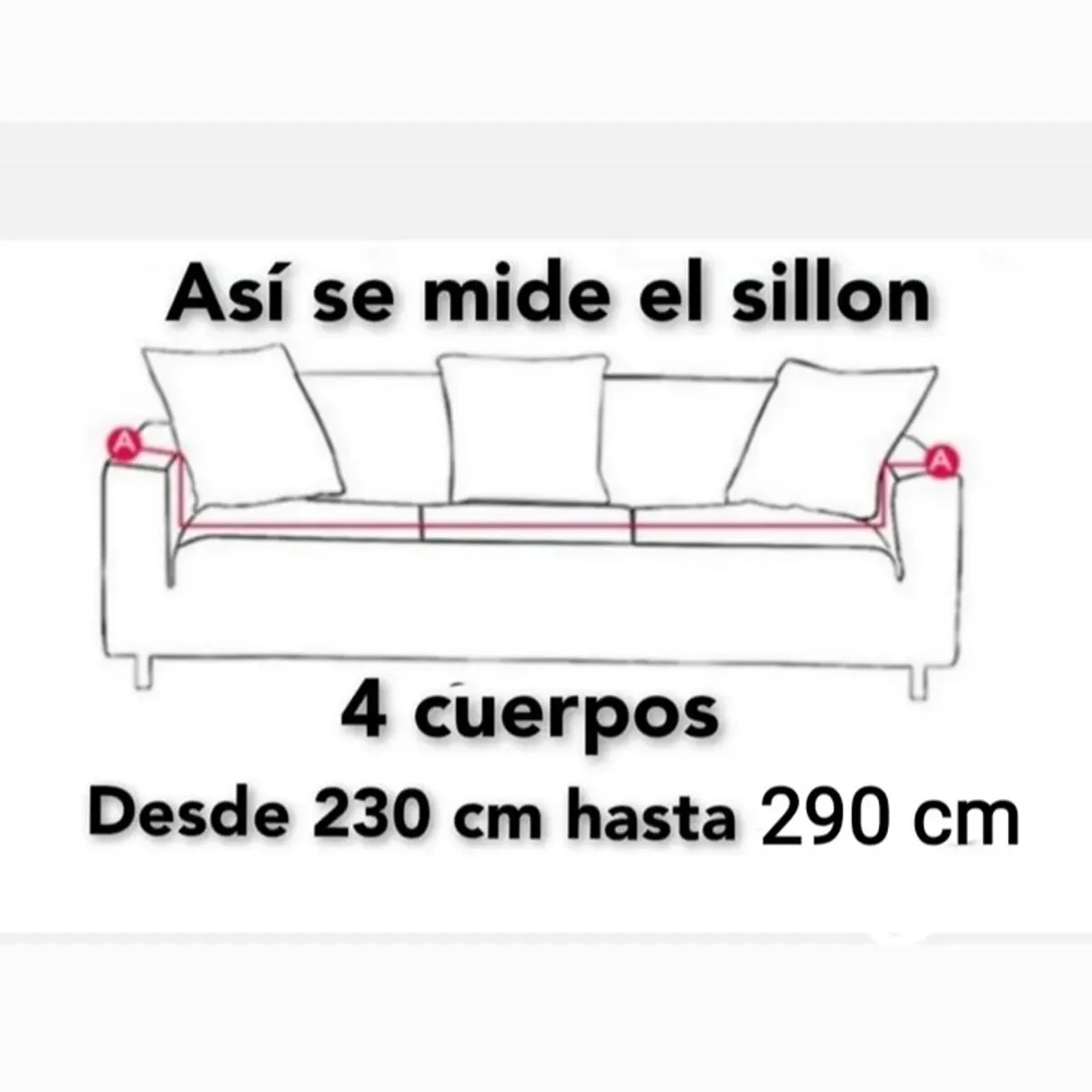 GENERICO - Cubre Sillon... de 4 CUERPOS / Funda de tela elasticada  PREMIUN