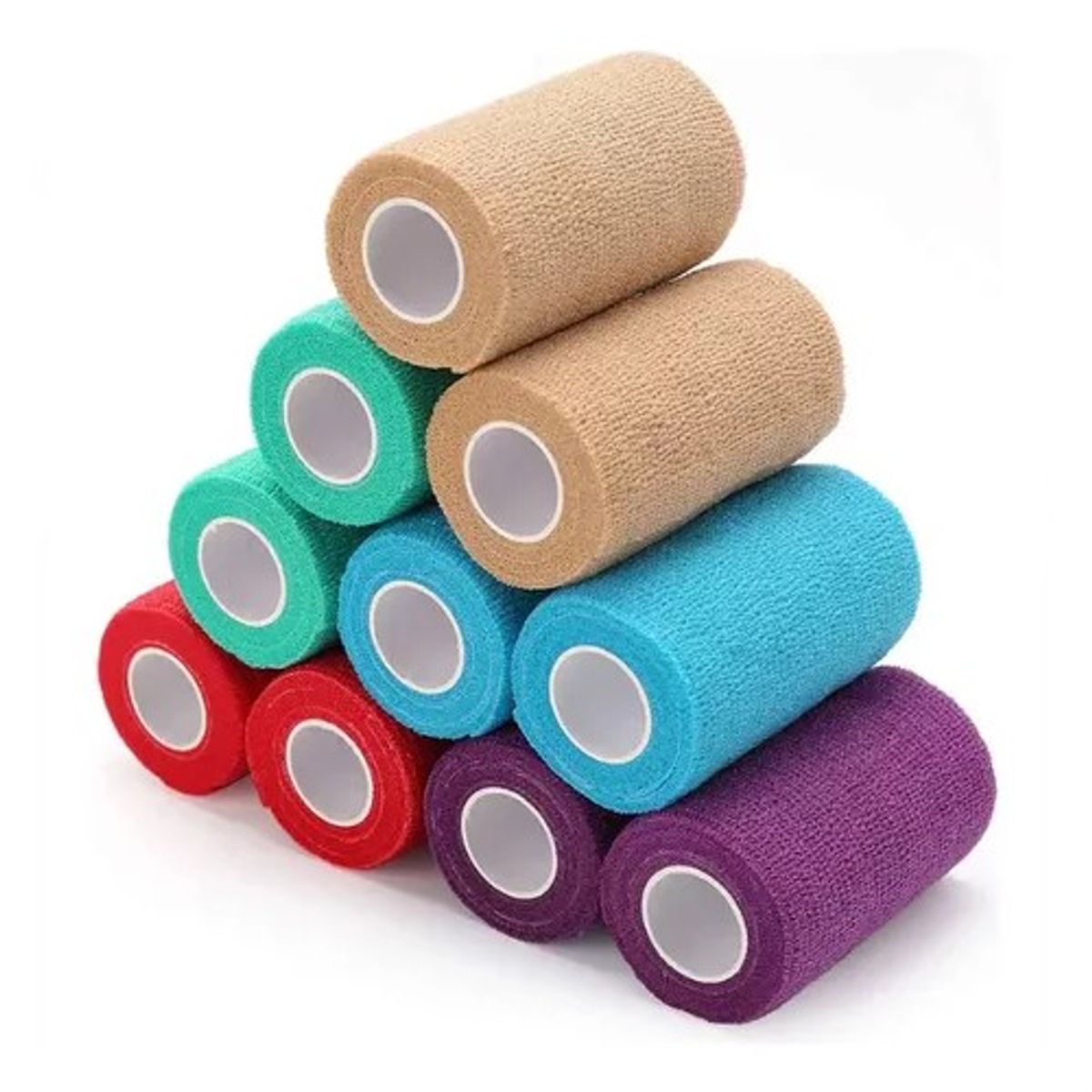 GENERICO - Pack 10 Venda Autoadherente Compatible Con Coban 7.5cmx4.5mt