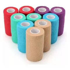 GENERICO - Pack 10 Venda Autoadherente Compatible Con Coban 7.5cmx4.5mt