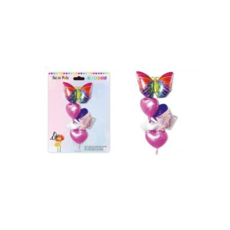 GENERICO - GLOBOS MARIPOSA 6 PCS
