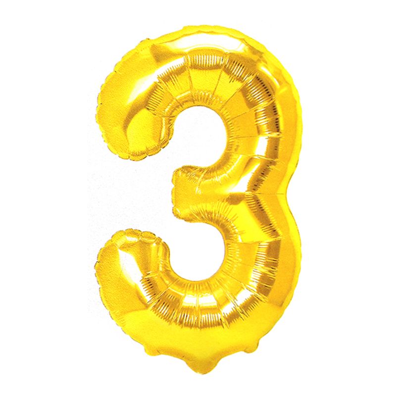 GENERICO - GLOBO METALICO 32 DORADO N? 3 X1 UNI