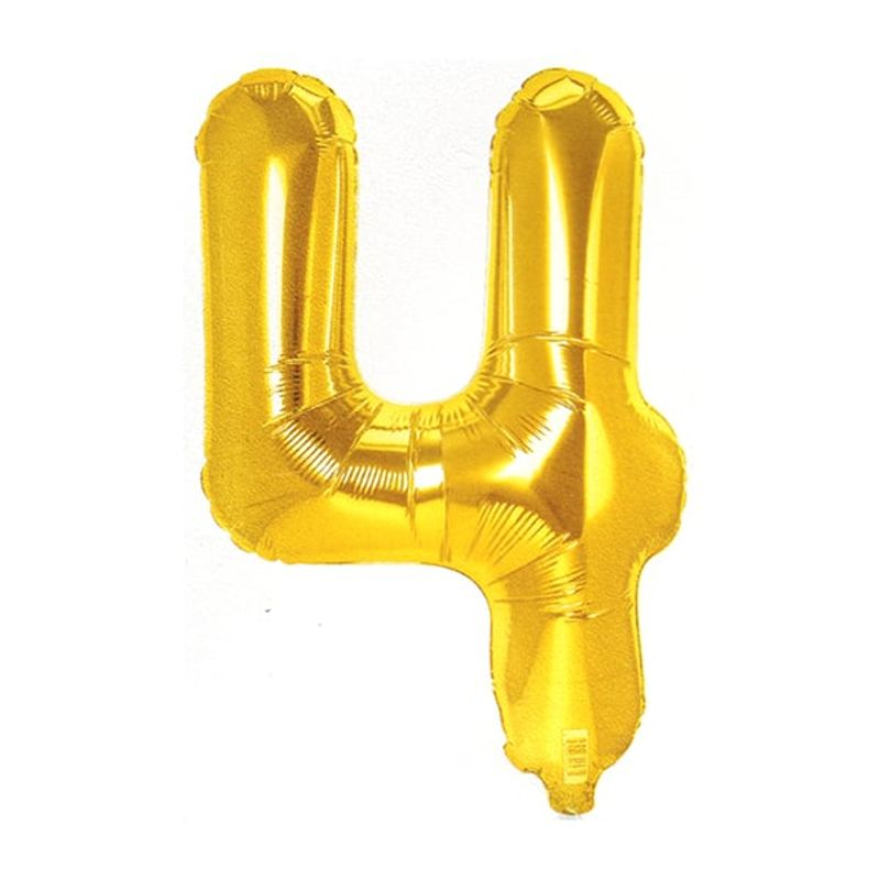GENERICO - GLOBO METALICO 32 DORADO N? 4 X1 UNI