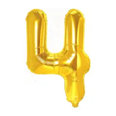 GENERICO - GLOBO METALICO 32 DORADO N? 4 X1 UNI