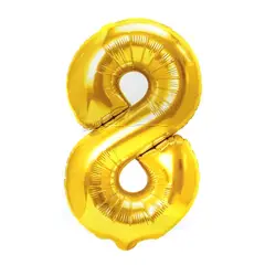 GENERICO - GLOBO METALICO 32 DORADO N? 8 X1 UNI