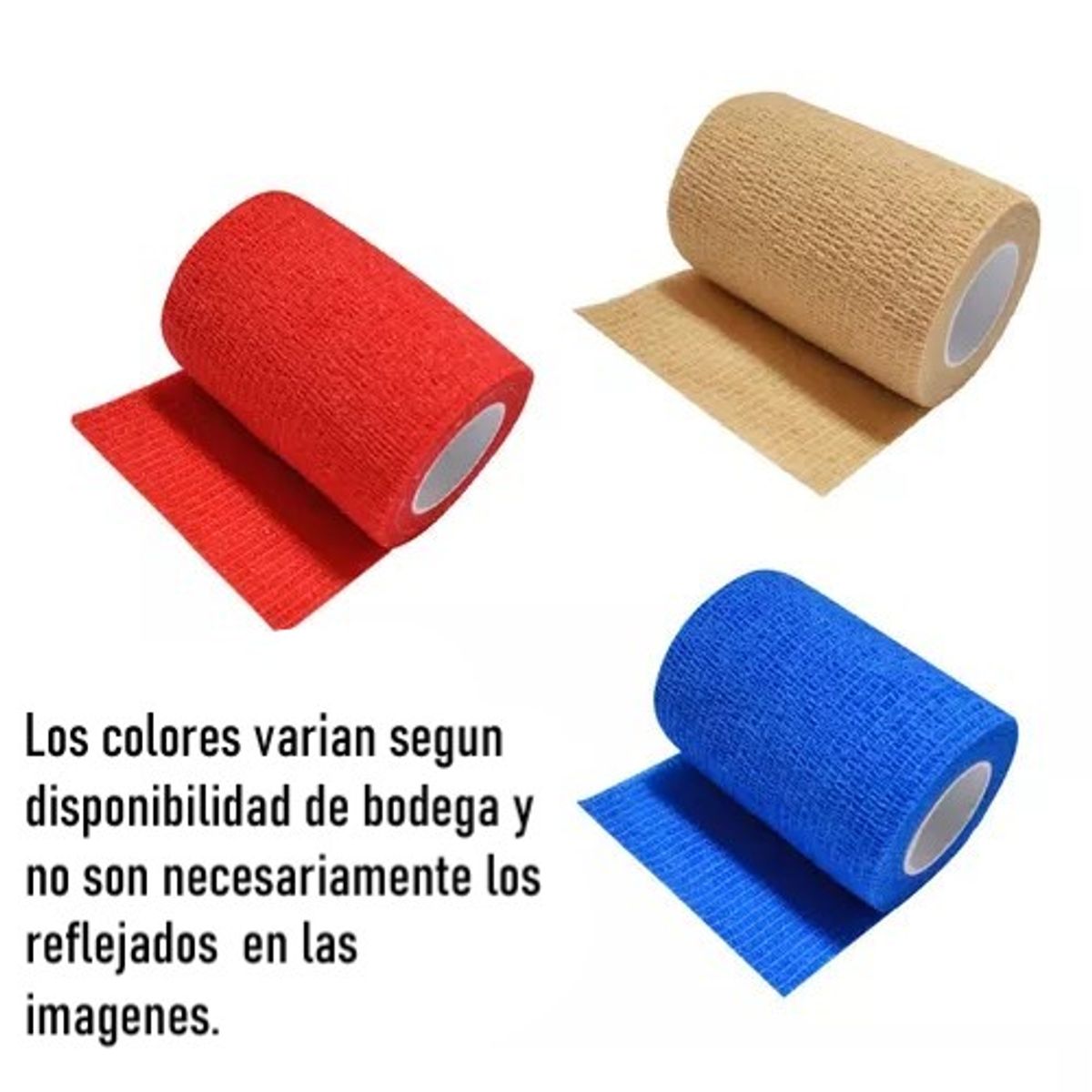 GENERICO - Pack 3 Venda Autoadherente Compatible Con Coban 7.5cm X 4.5mt