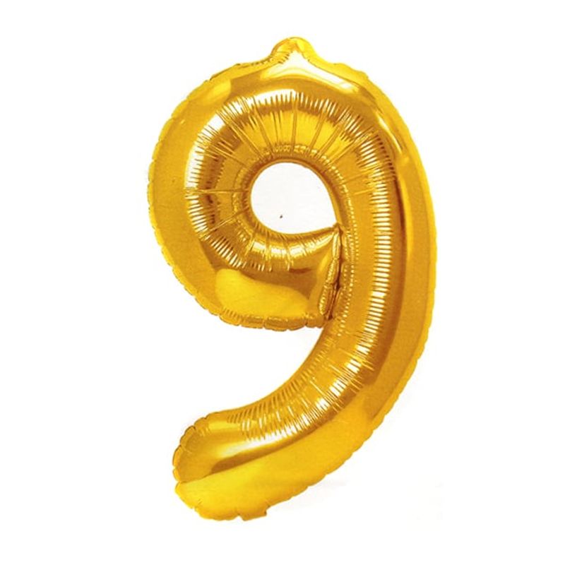 GENERICO - GLOBO METALICO 32 DORADO N? 9 X1 UNI
