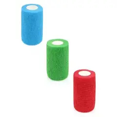 GENERICO - Pack 3 Venda Compatible Con Coban Autoadherente 10cm X 4.5mt