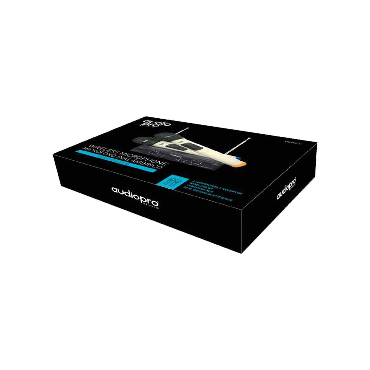 AUDIO PRO - Kit 2 Micrófonos Inalámbricos + Receptor Uhf - SC