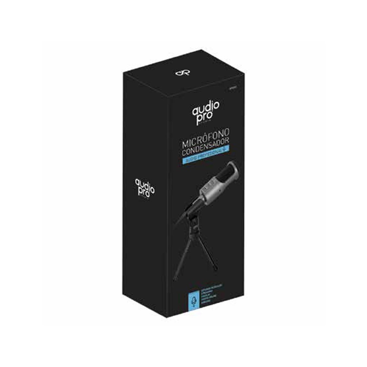 AUDIO PRO - Micrófono Condensador Usb Con Trípode Para Home Studio - SC