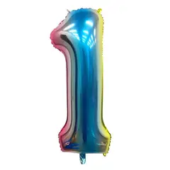 GENERICO - GLOBO METALICO 32 MULTICOLOR N? 1 X1 UNI