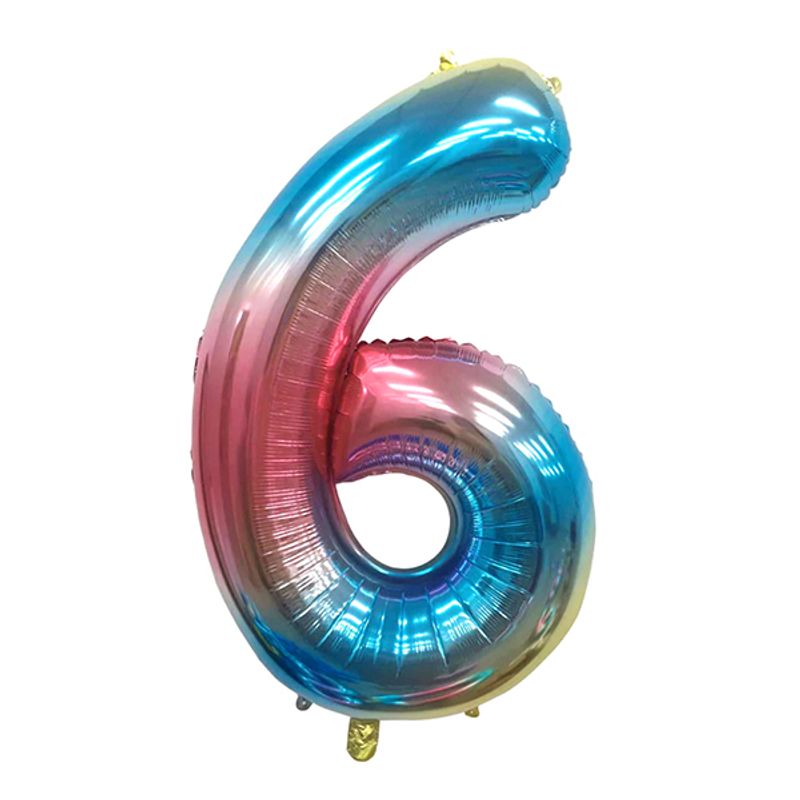GENERICO - GLOBO METALICO 32 MULTICOLOR N? 6 X1 UNI