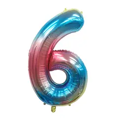 GENERICO - GLOBO METALICO 32 MULTICOLOR N? 6 X1 UNI
