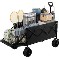 Carrito Para Compras Plegable Ideal Para El Camping Y Picnic Negro-