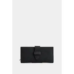 VELEZ - Vélez Porta Chequera Nudo De Cuero Para Mujer Millaré Negro
