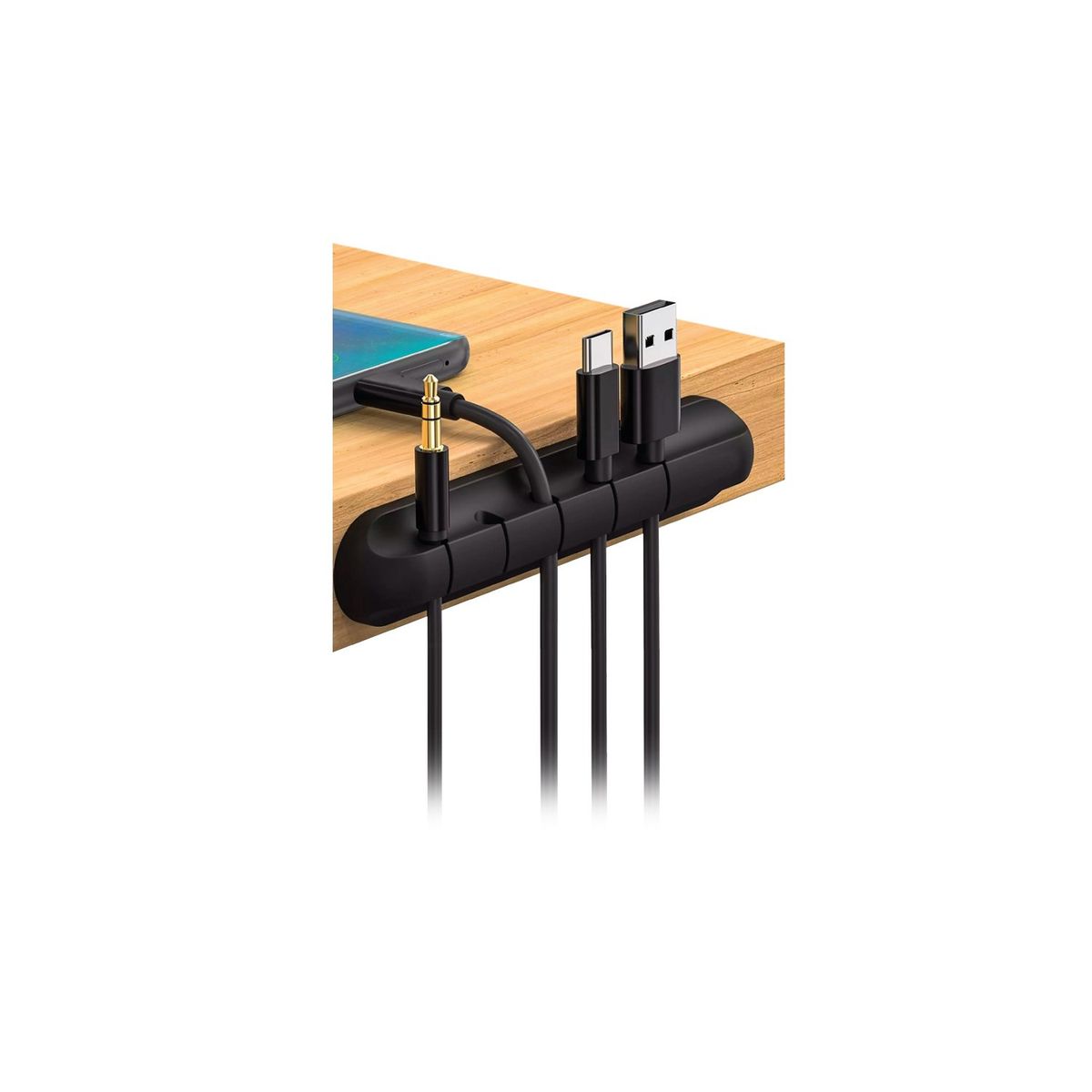 GENERICO - Organizador De Cables Con 5 Ranuras Para Escritorio Pc - SC