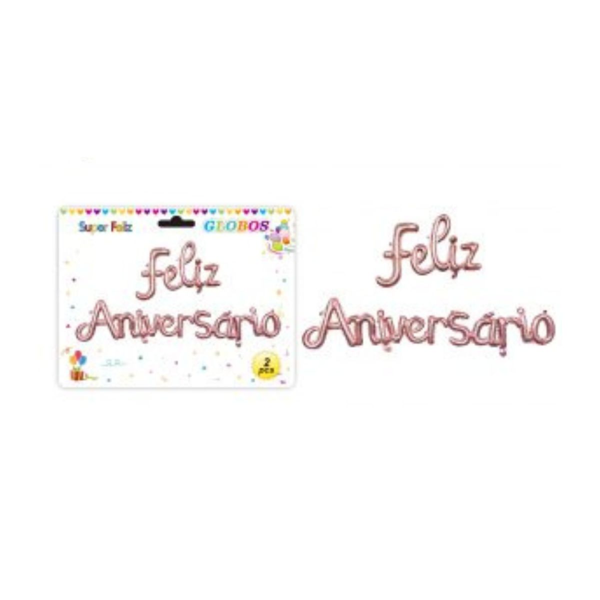 GENERICO - GLOBOS FELIZ ANIVERSARIO 2 PCS