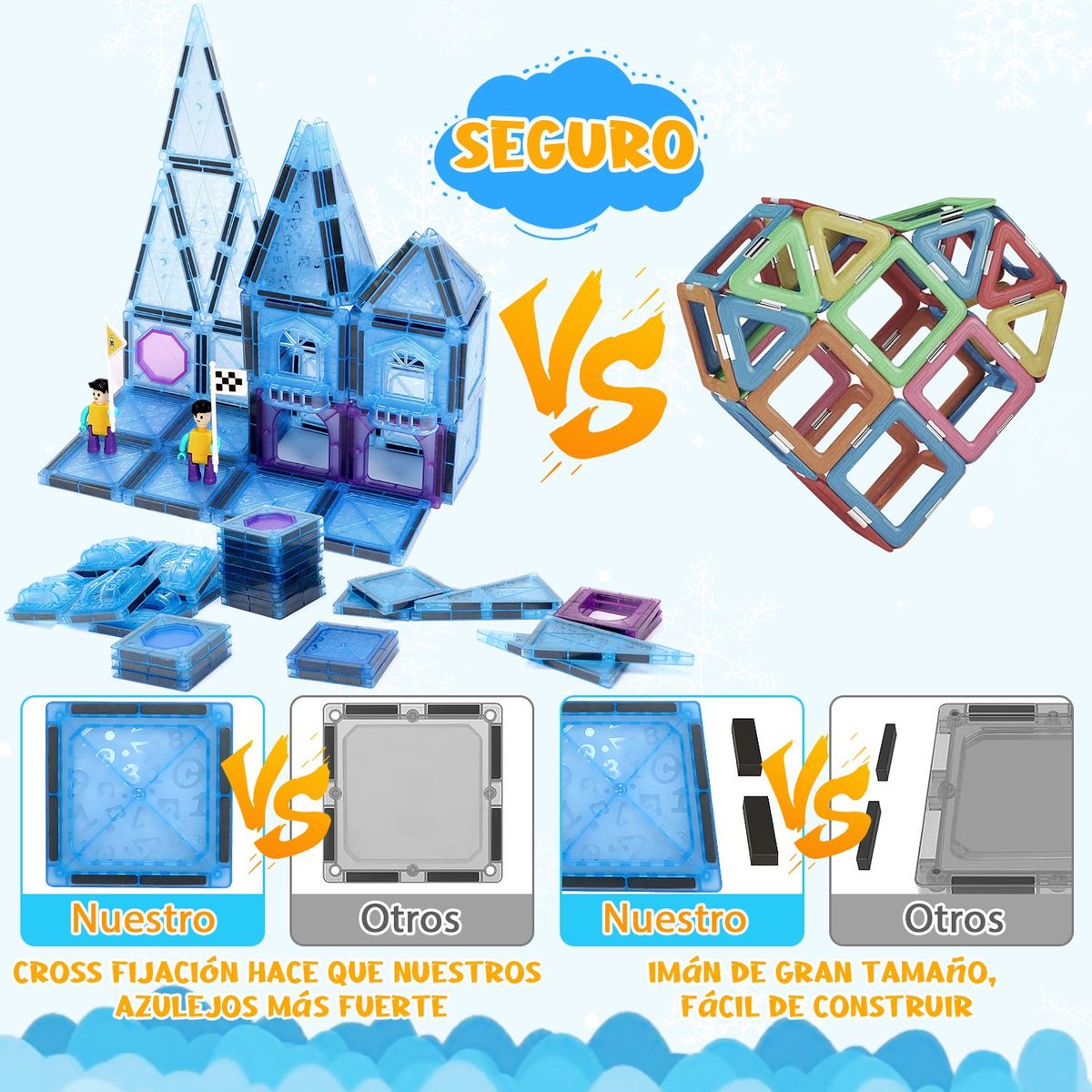 LUKOVEE - Juguetes De Bloques De Construcción Magnéticos Para Niños