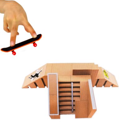 Imagen 2 del producto Mini Parque Skate Park Finger + 2 Patinetas Rampa Dedos Skate