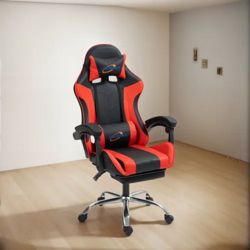 GENERICO - Silla Gamer De Cuero Reclinable Ergonómica Con Masajeador