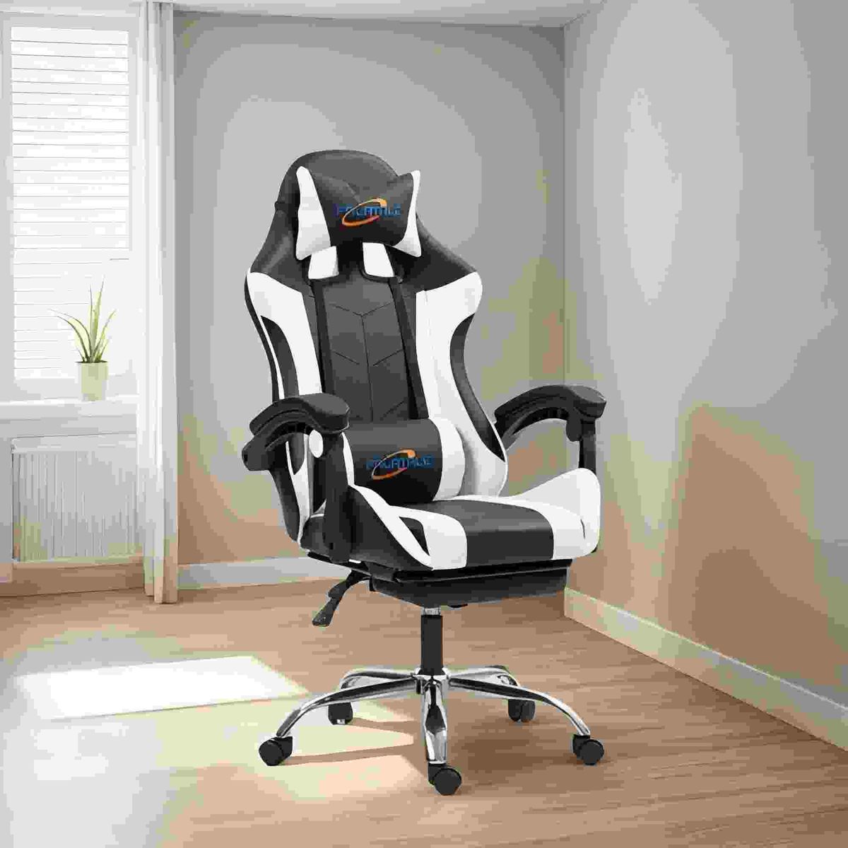 GENERICO - Silla Gamer De Cuero Reclinable Ergonómica Con Masajeador