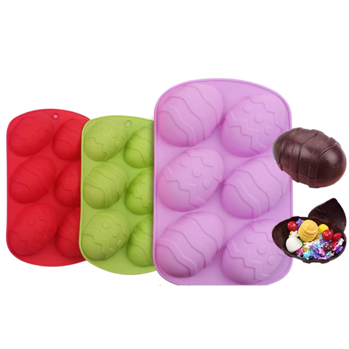 GENERICO - Moldes 6 Espacios Huevos Texturizado