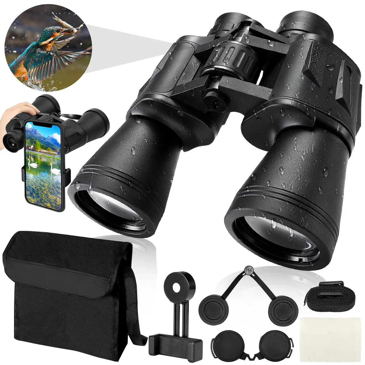 LUKOVEE - Binoculares Profesionales 20 X 50 De Largo Alcance 3000m