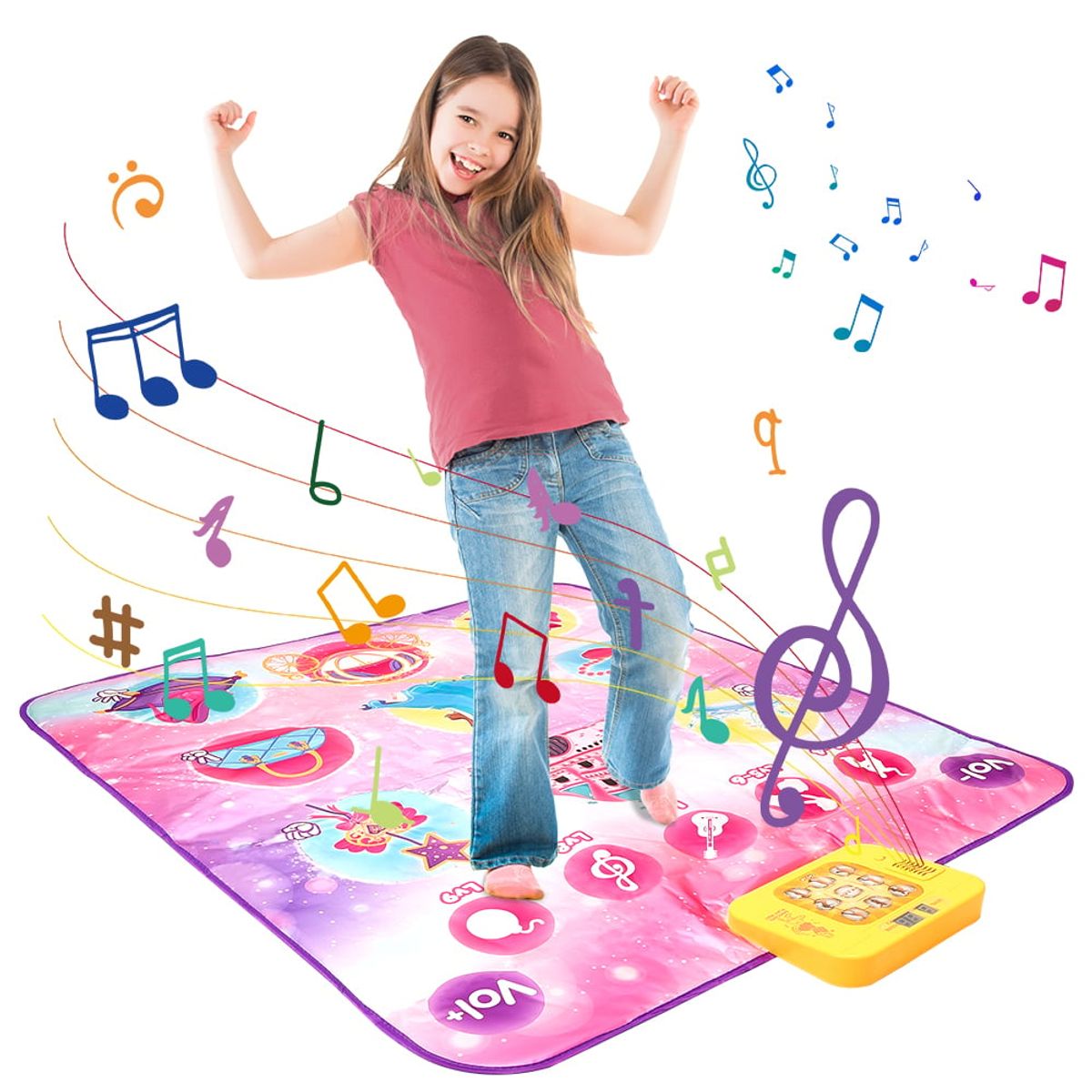 LUKOVEE - Alfombrilla de Musicales de Piano  Plegable para Niños