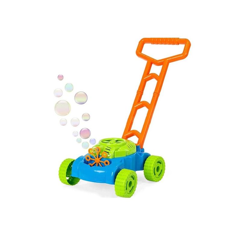 GENERICO - Carrito Caminador Lanza Burbujas Niña Azul Juguete Blue