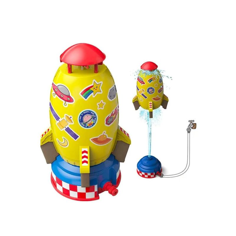GENERICO - Cohete Rociador Amarillo Lanza Agua Chorro Juguete Yellow