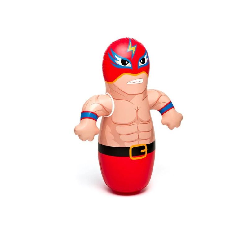 GENERICO - Juguete Inflable Mono Porfiado Enmascarado Intex Rojo