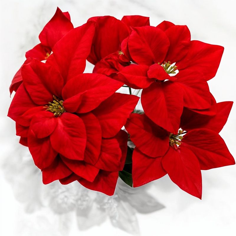 GENERICO - 5 flores navideñas adornos navideños decoracion arbol navidad