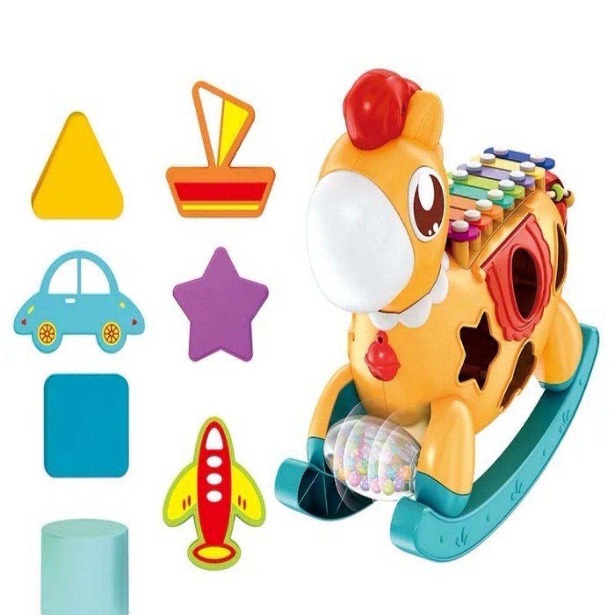 GENERICO - JUGUETE EDUCATIVO MUSICAL XILOFONO PONI 5 EN 1