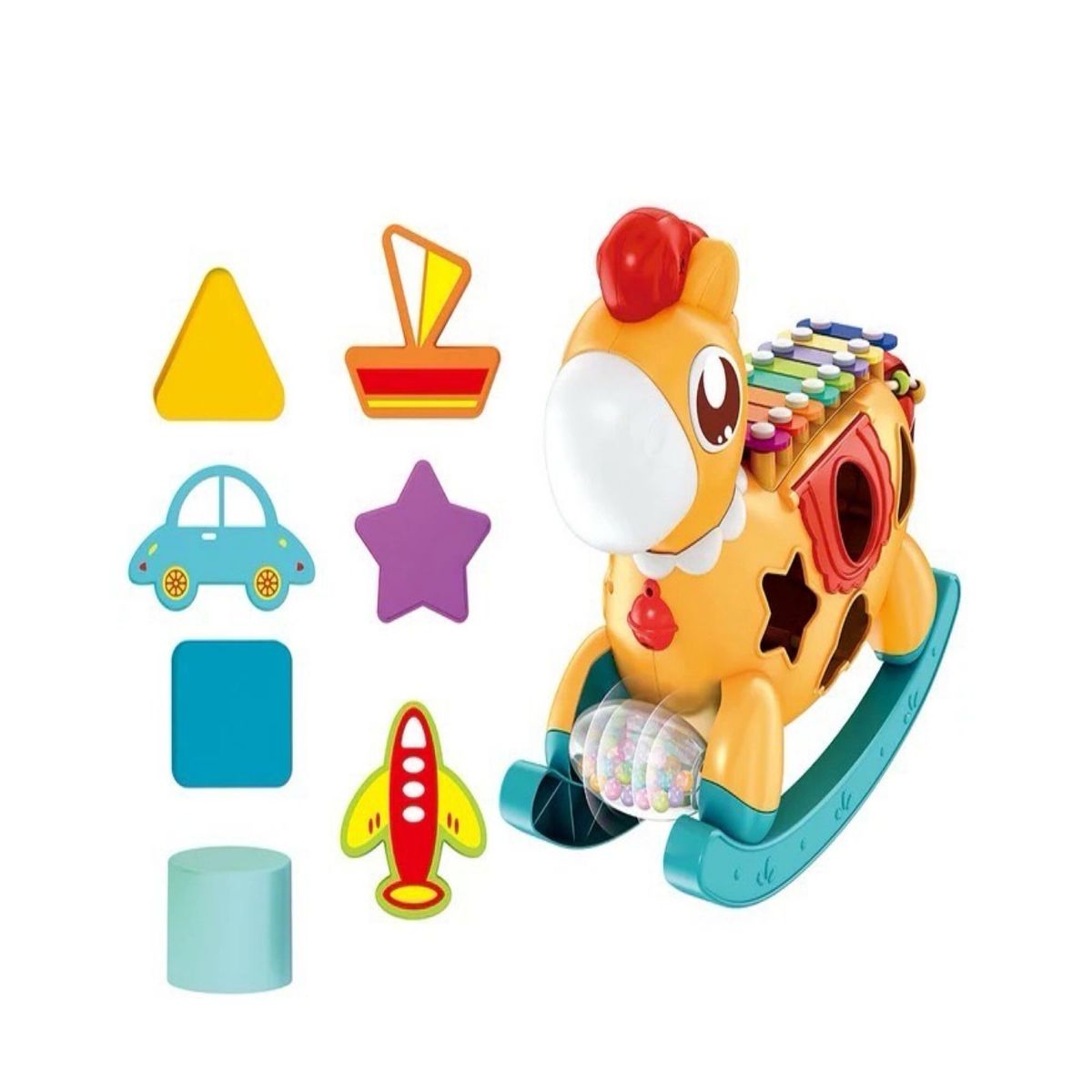 GENERICO - JUGUETE EDUCATIVO MUSICAL XILOFONO PONI 5 EN 1