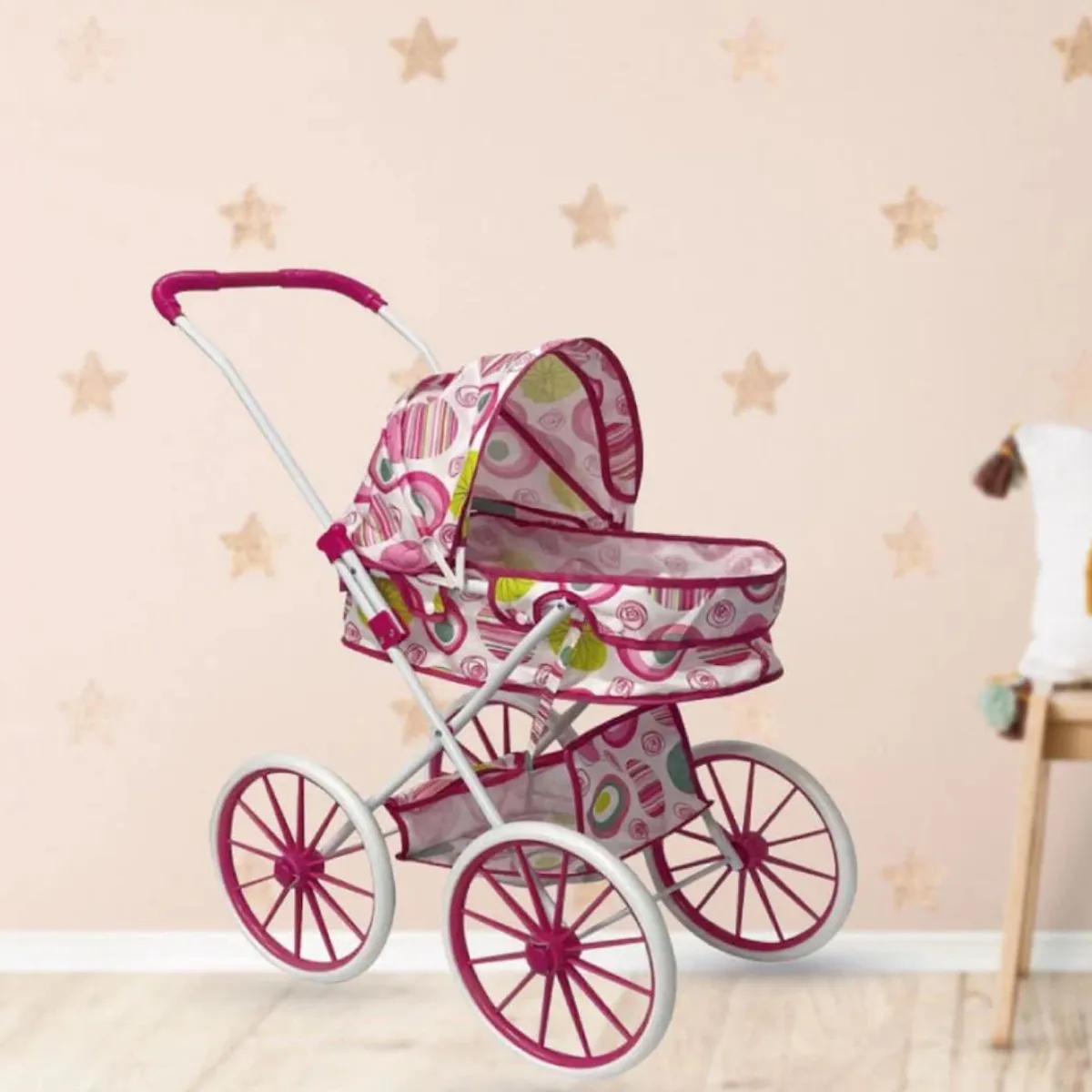 GENERICO - Coche Para Muñecas XL Rosado Niñas Bebe Juguete