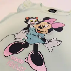 DISNEY - Polera Manga Corta Niña Gato Minnie Verde